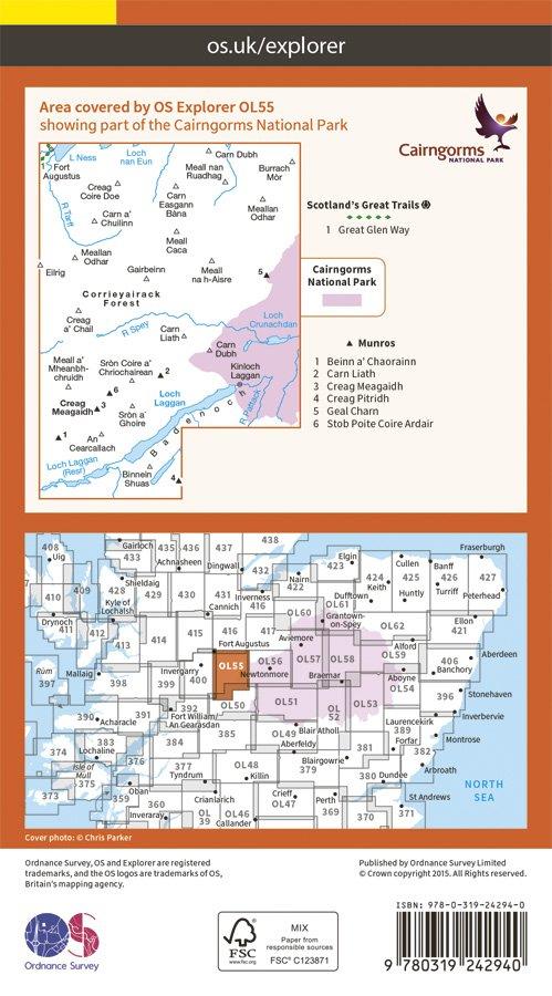 Explorer OL55 Loch Laggan & Creag Magaidh Map