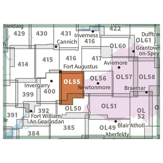 Explorer OL55 Loch Laggan & Creag Magaidh Map
