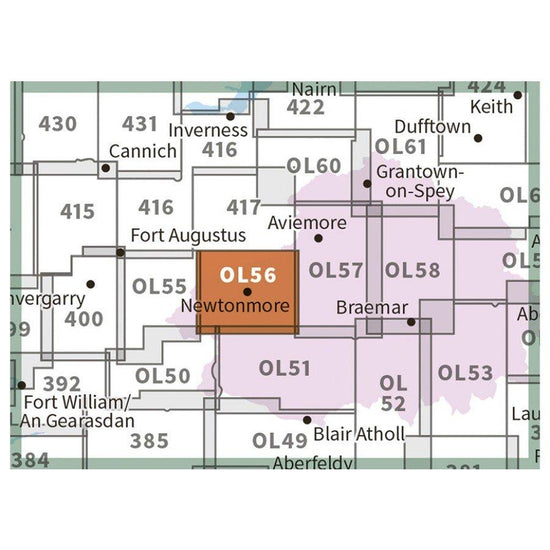 Explorer OL56 Badenoch & Upper Stratchspey Map