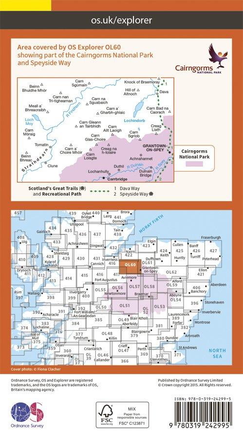 Explorer OL60 Lochindorb, Grantown-on-Spey & Carrbridge Map