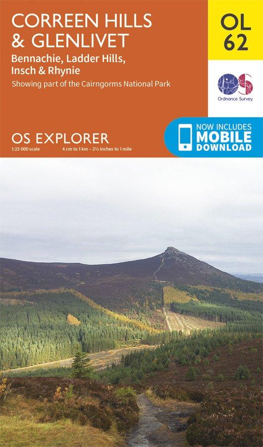 Explorer OL62 Correen Hills & Glenlivet Map