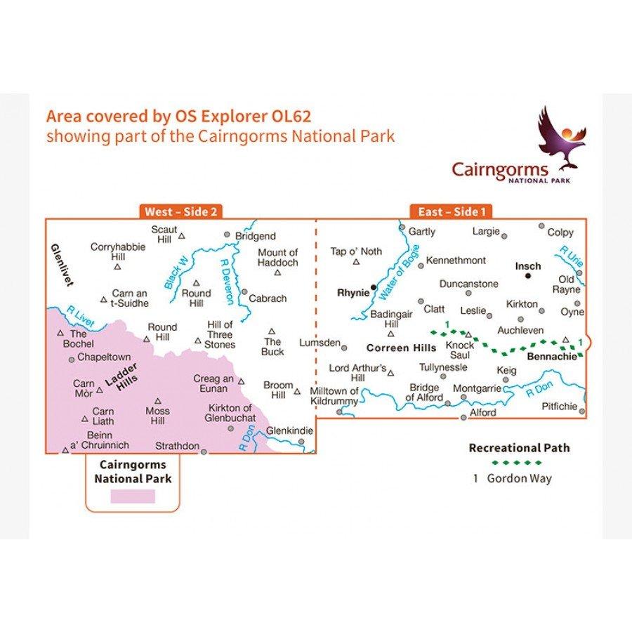 Explorer OL62 Correen Hills & Glenlivet Map