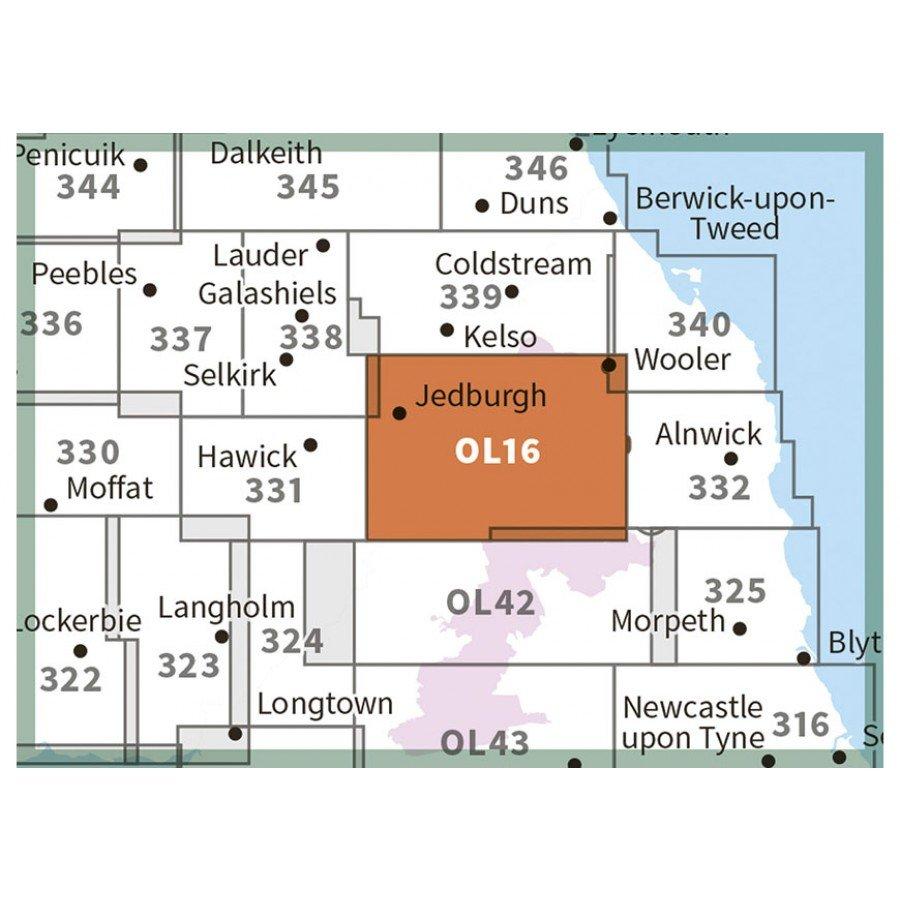 Explorer OL16 The Cheviot Hills Map