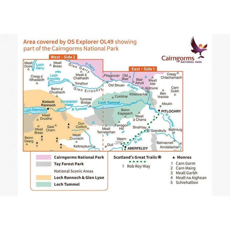 Explorer OL49 Pitlochry & Loch Tummel Map
