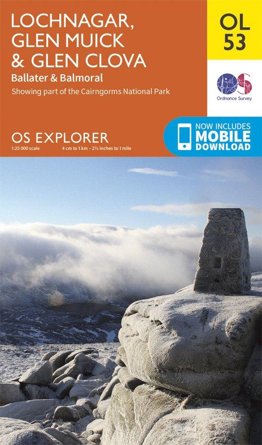 Explorer OL53 Lochnagar, Glen Muick & Glen Clova Map