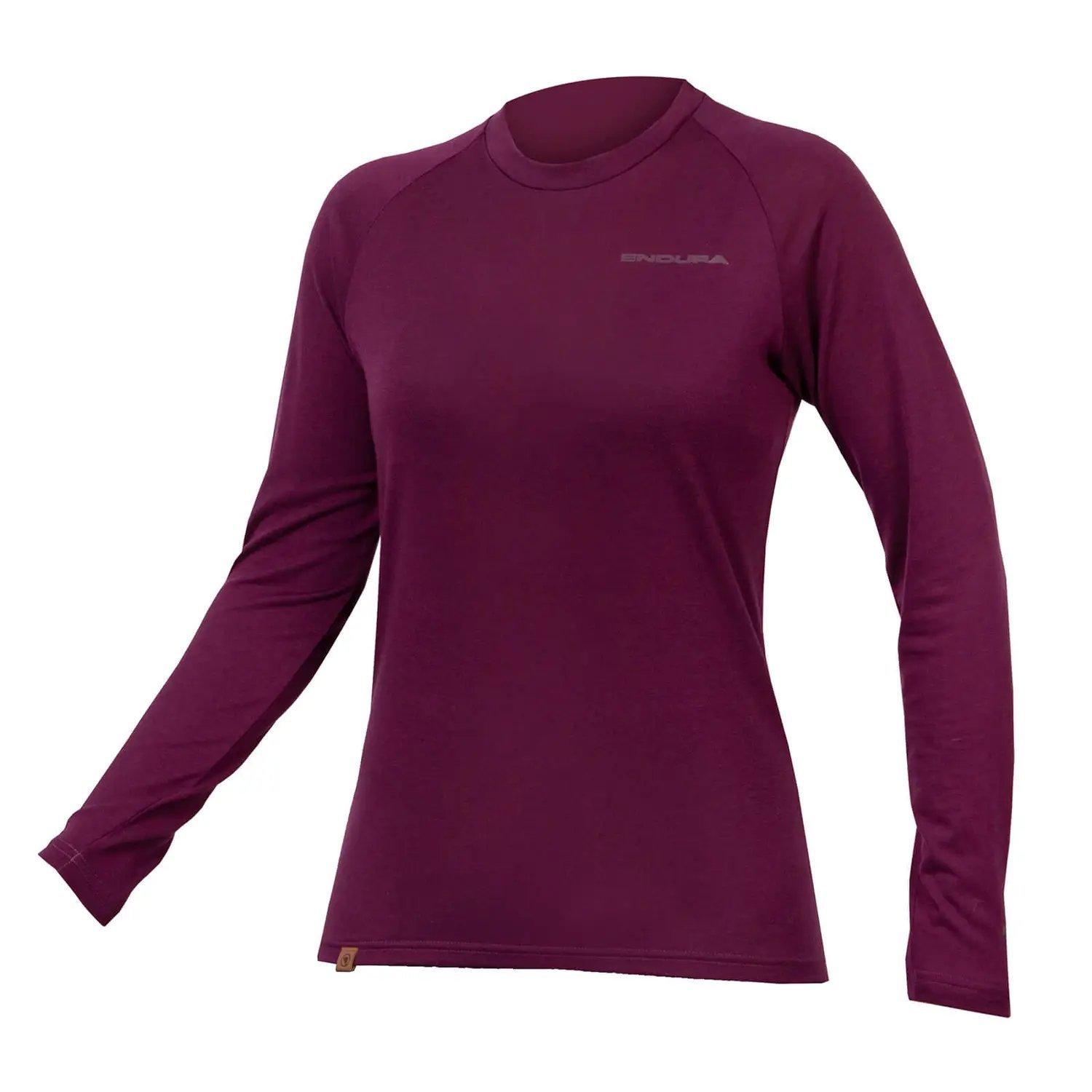 Women's Baabaa Blend L/S Baselayer - Aubergine