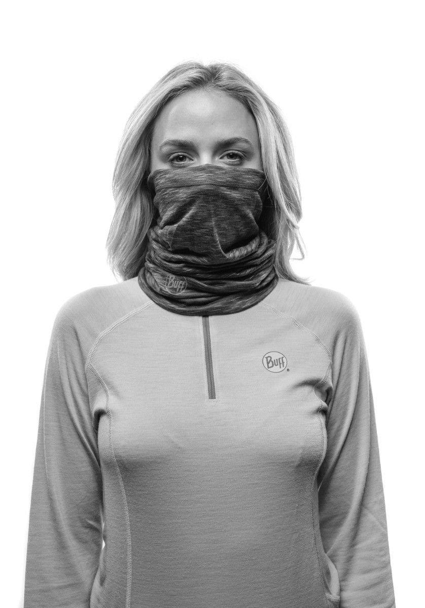 Heavyweight Merino Buff - Fog Grey / Multi Stripe