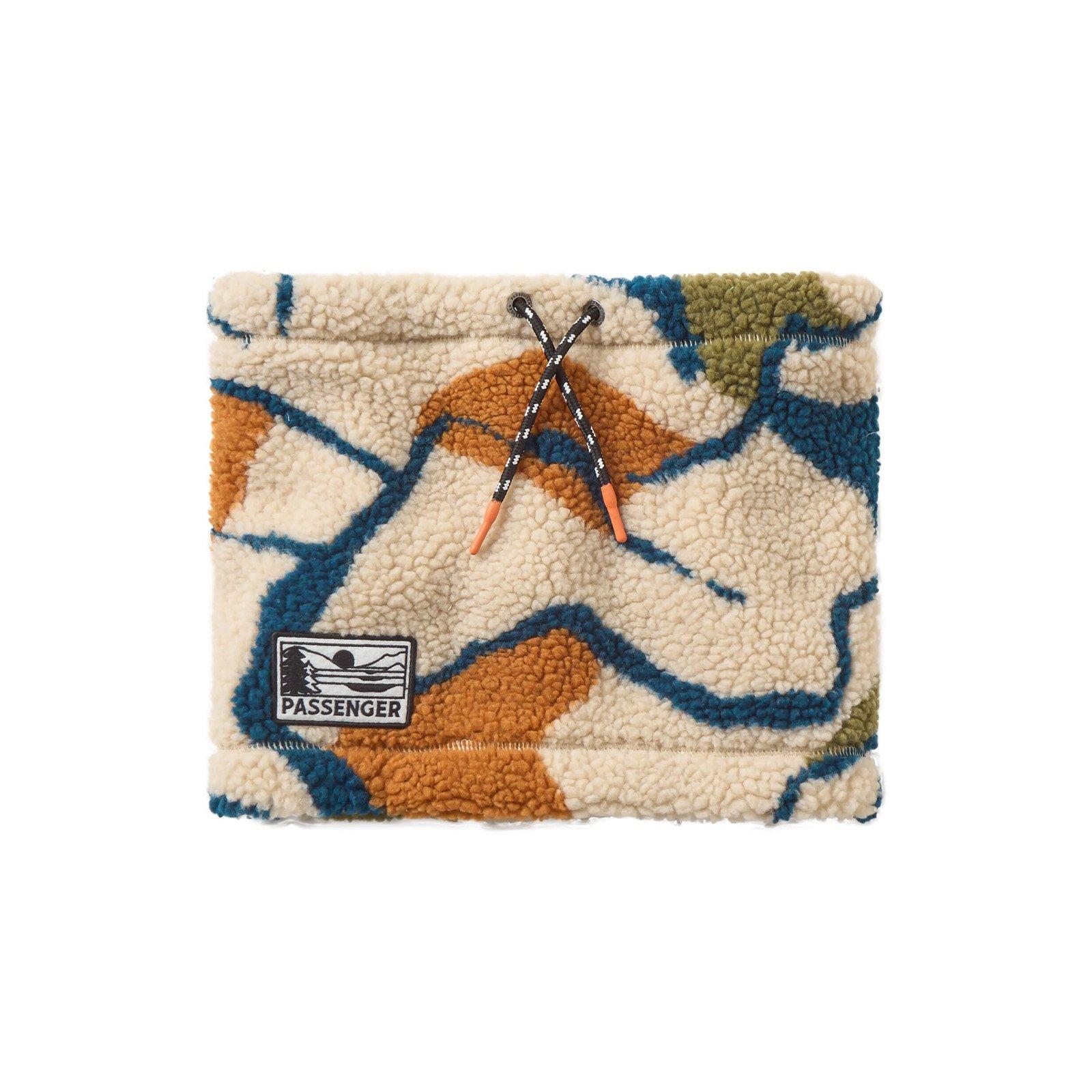 Unisex Mulled Sherpa Fleece Snood - Cream / Multi