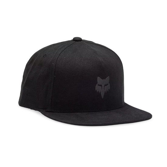 Unisex Fox Head Snapback Hat - Black