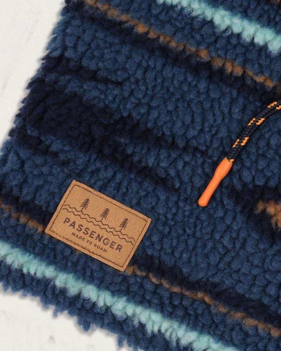 Mulled Sherpa Fleece Snood - Blue Coral Pattern