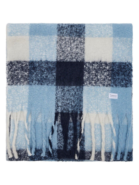 Unisex Fringe Scarf - Blue