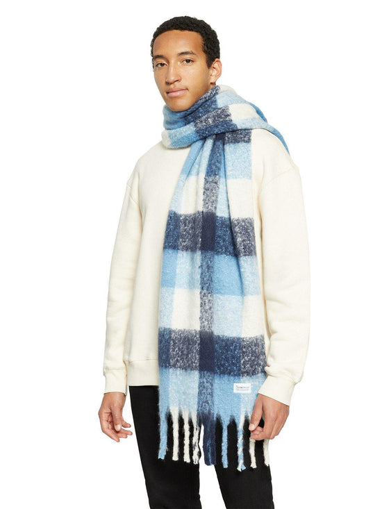 Unisex Fringe Scarf - Blue