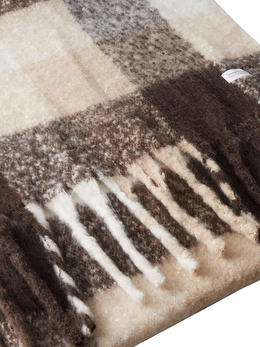 Unisex Fringe Scarf - Brown