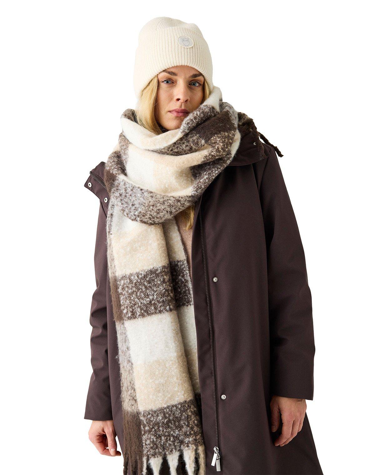 Unisex Fringe Scarf - Brown