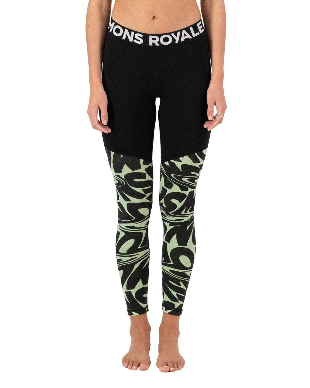 Women's Cascade 200 Leggings - Black / Green