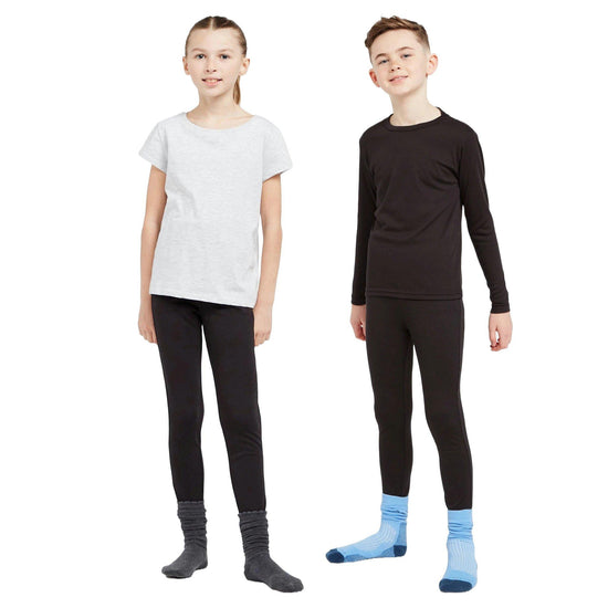 Kids' Thermal Base Layer Pants - Black