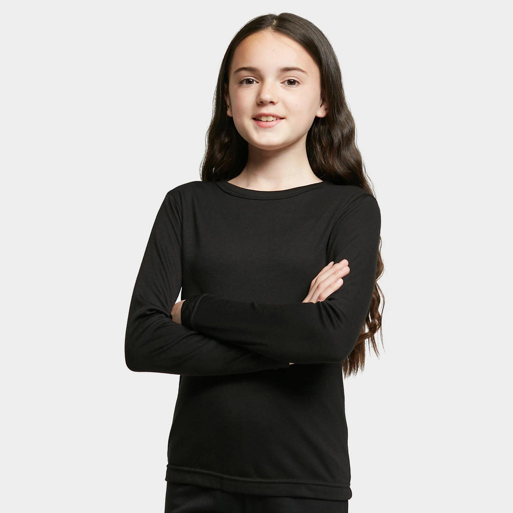 Kids' Long Sleeve Thermal Top - Black