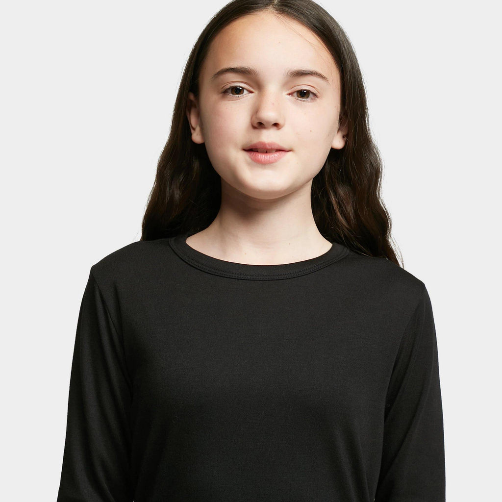 Kids' Long Sleeve Thermal Top - Black