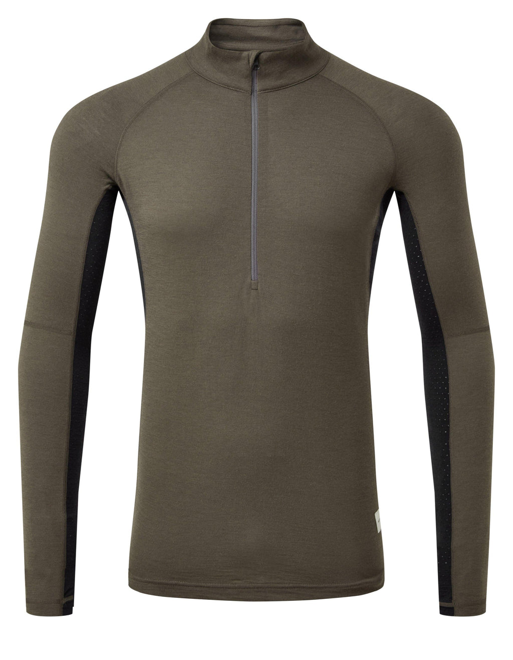 Men's Flatiron 185 Quarter Zip - Deep Olive/Black