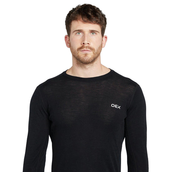 Men's Kelso Merino Long-Sleeve Base Layer - Black