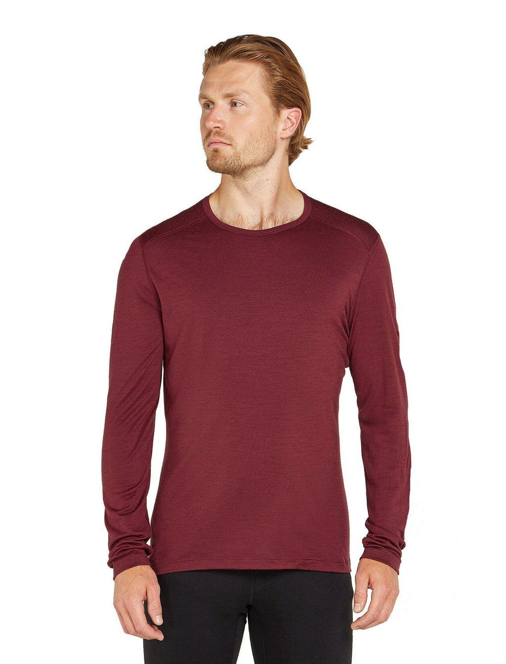 Men's 200 Oasis Long Sleeve Crewe - Red