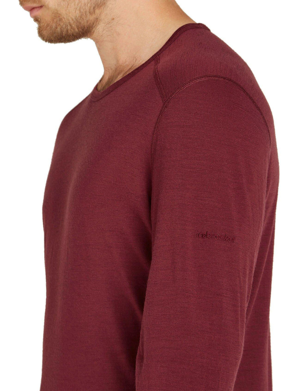 Men's 200 Oasis Long Sleeve Crewe - Red