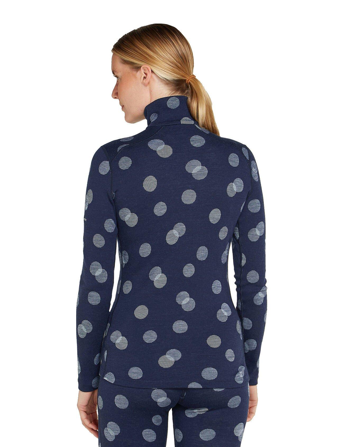 Women's Merino Vertex 260 Long Sleeve Half Zip Thermal Top Falling Flakes - Blue