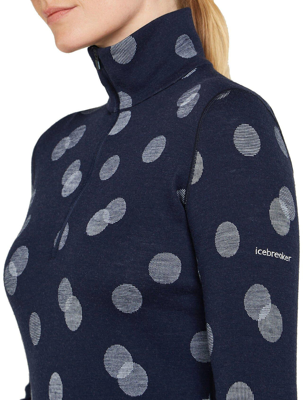 Women's Merino Vertex 260 Long Sleeve Half Zip Thermal Top Falling Flakes - Blue