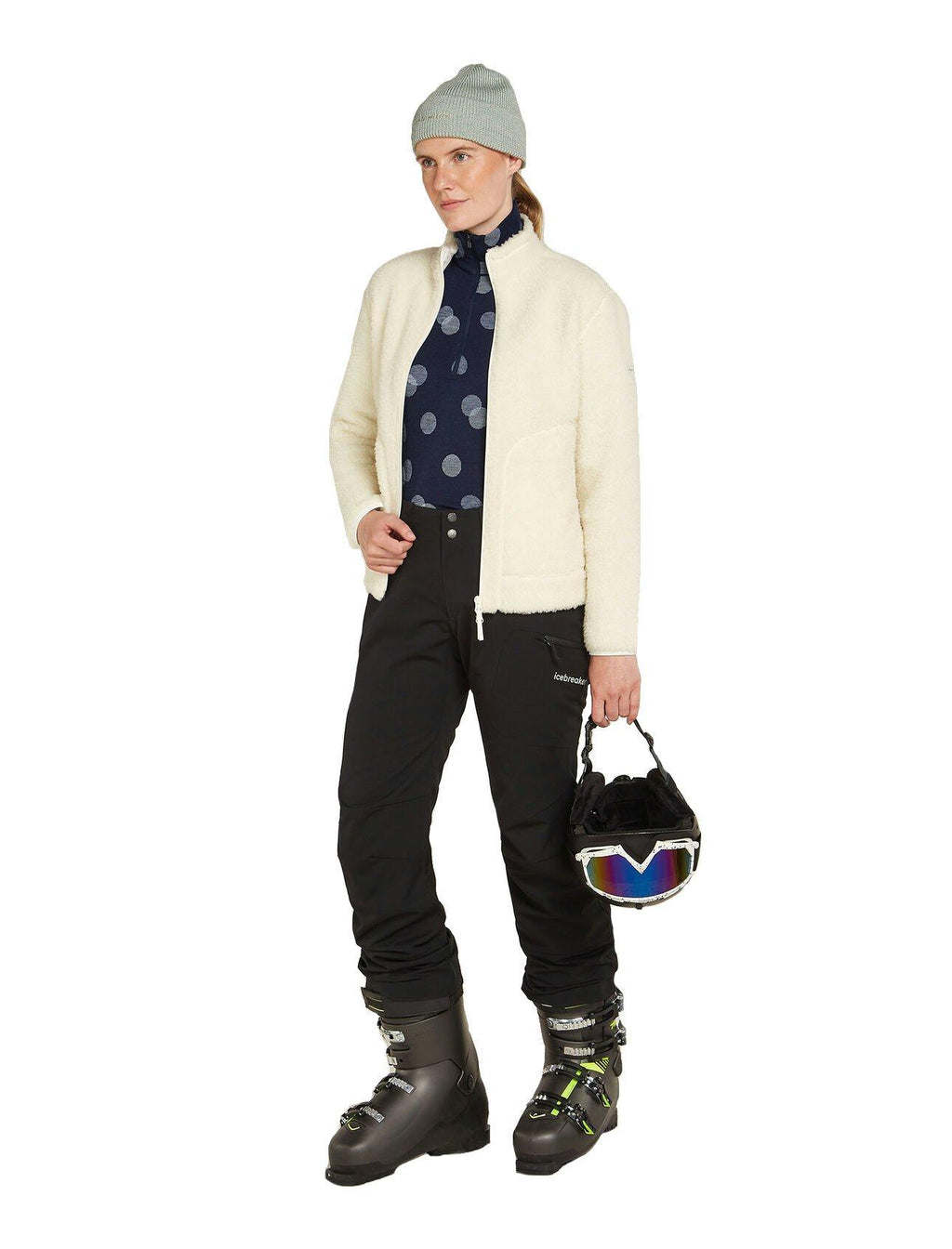 Women's Merino Vertex 260 Long Sleeve Half Zip Thermal Top Falling Flakes - Blue