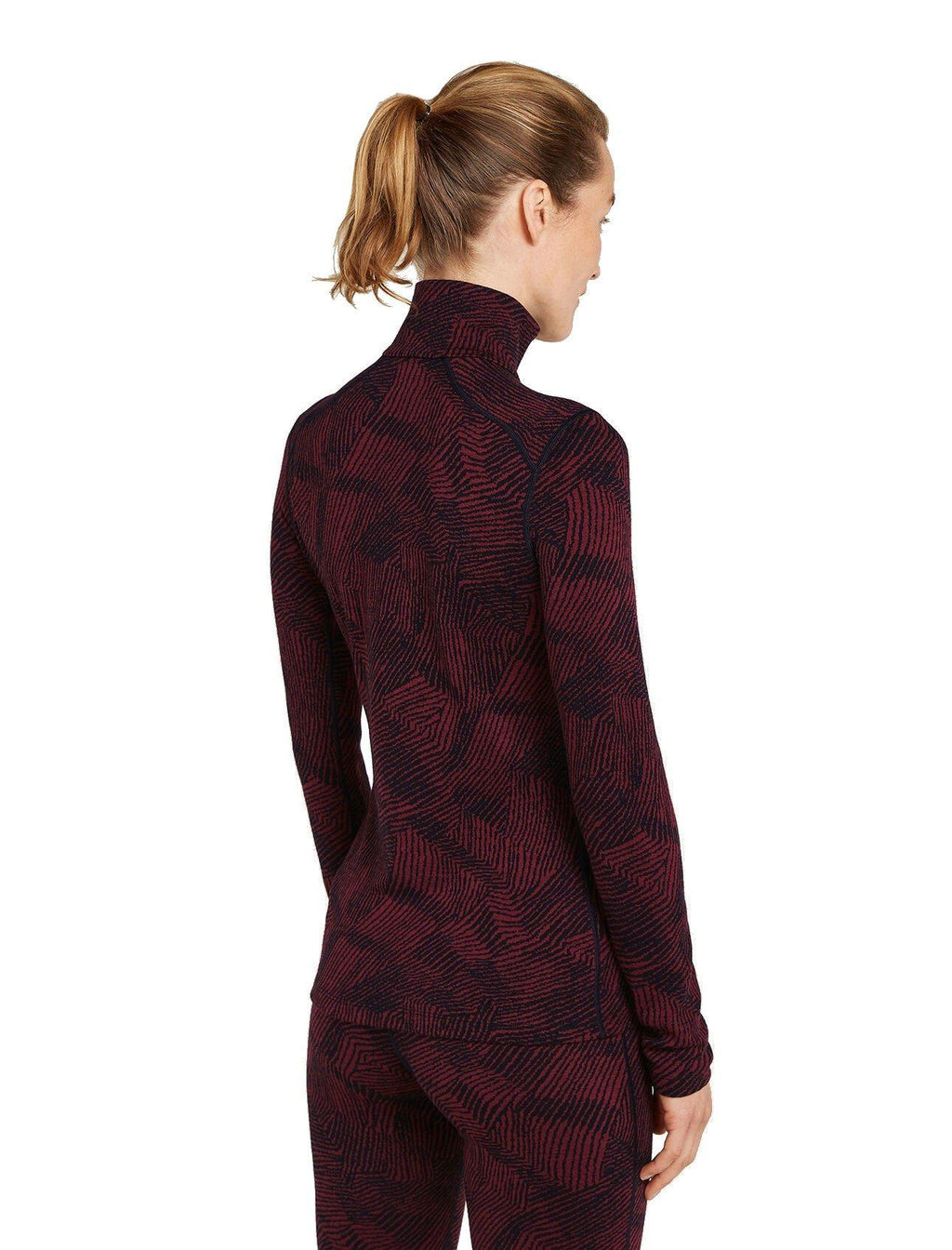 Women's Merino 260 Vertex Long Sleeve Half Zip Thermal Top Frozen Forms - Red