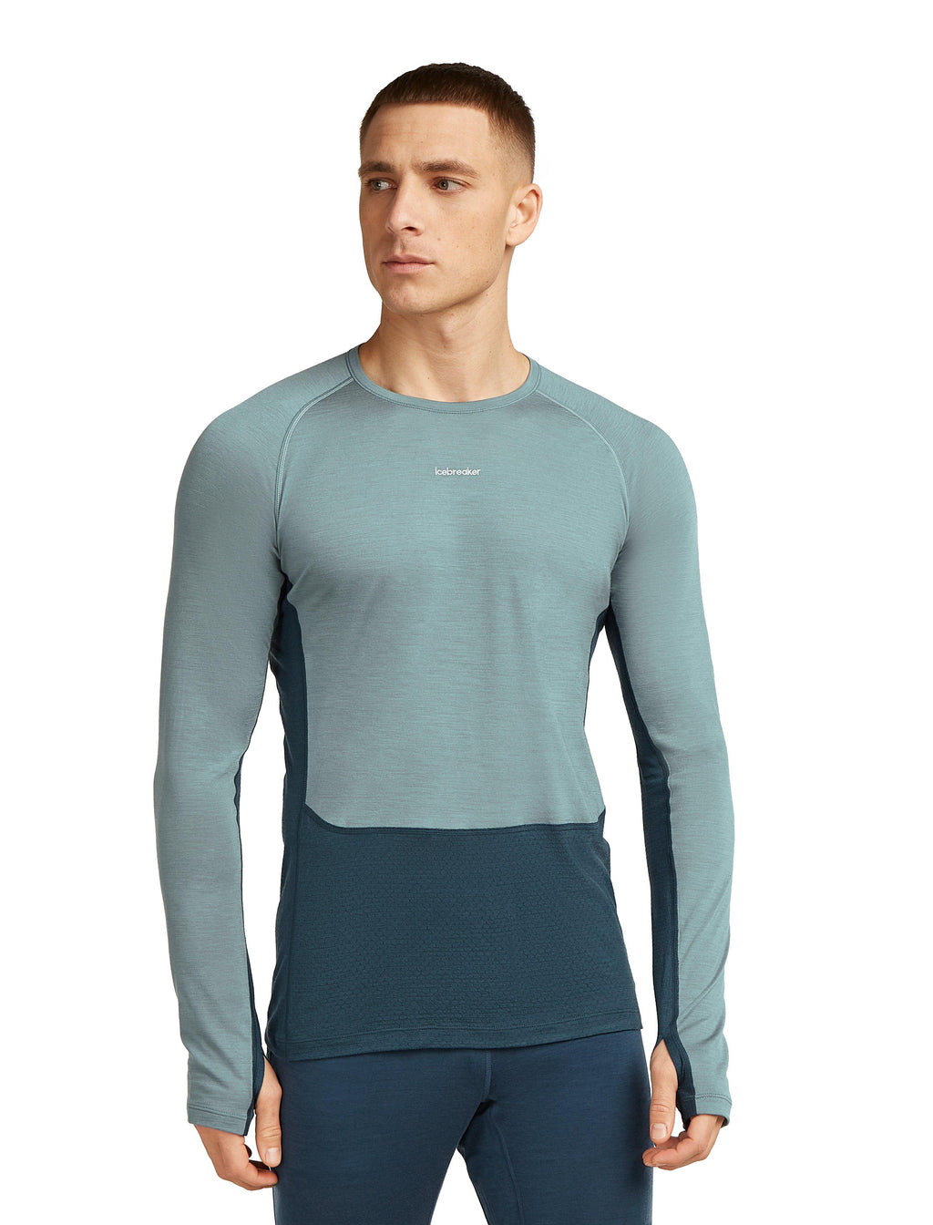 Men's Merino Blend 125 ZoneKnit Long-Sleeve T-Shirt - Blue