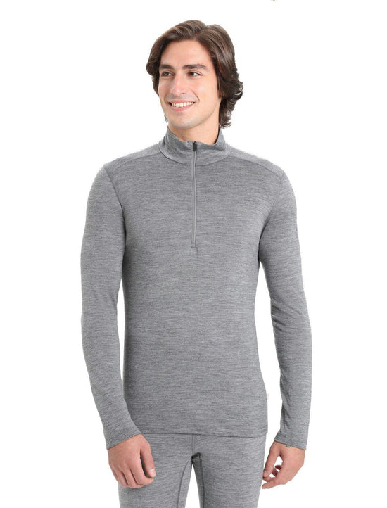 Men's 200 Oasis Long Sleeve Half Zip - Grey