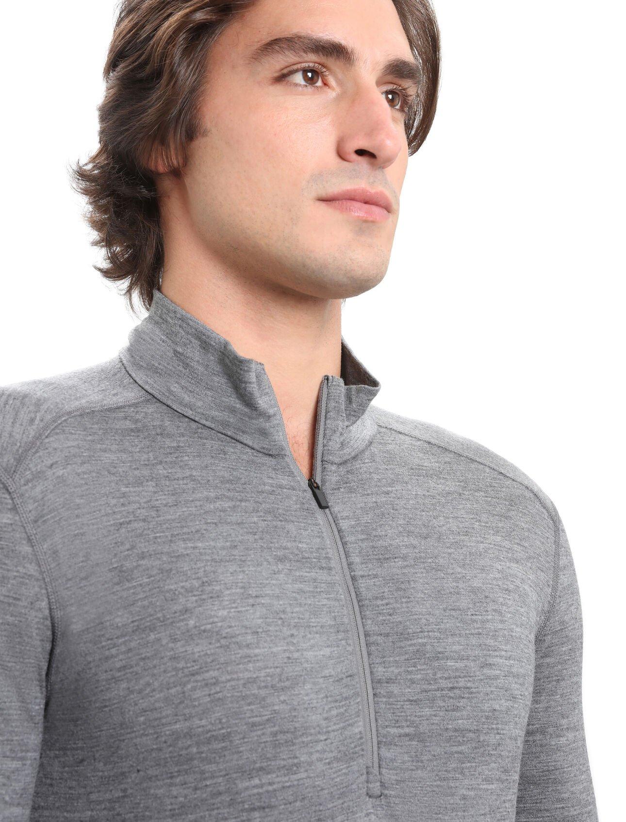 Men's 200 Oasis Long Sleeve Half Zip - Grey