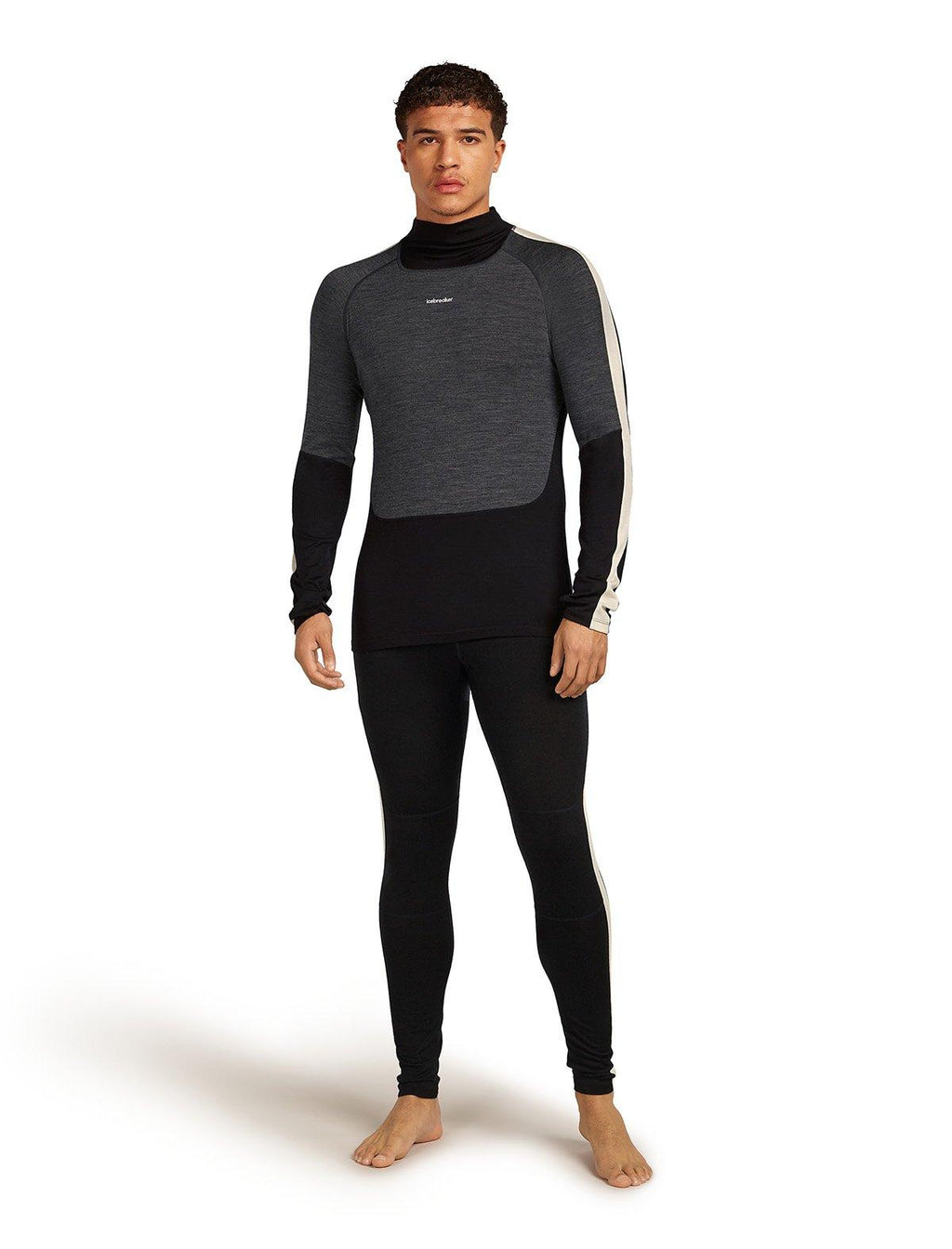 Men's 200 Oasis+ Long-Sleeve High Neck Thermal Top - Black