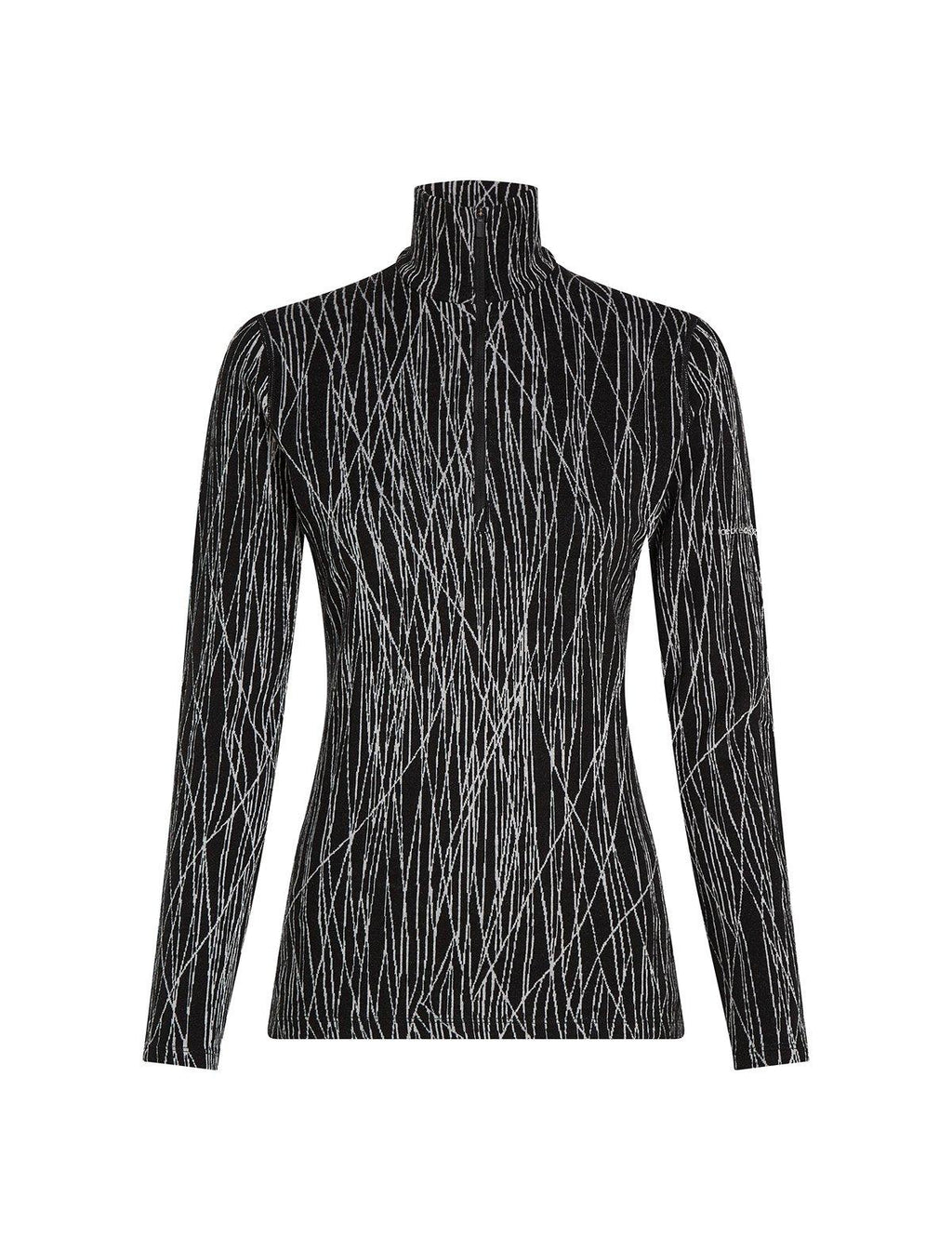 Women's Merino Vertex 260 Long-Sleeve 1/2 Zip Thermal Top - Delta Lines / Black