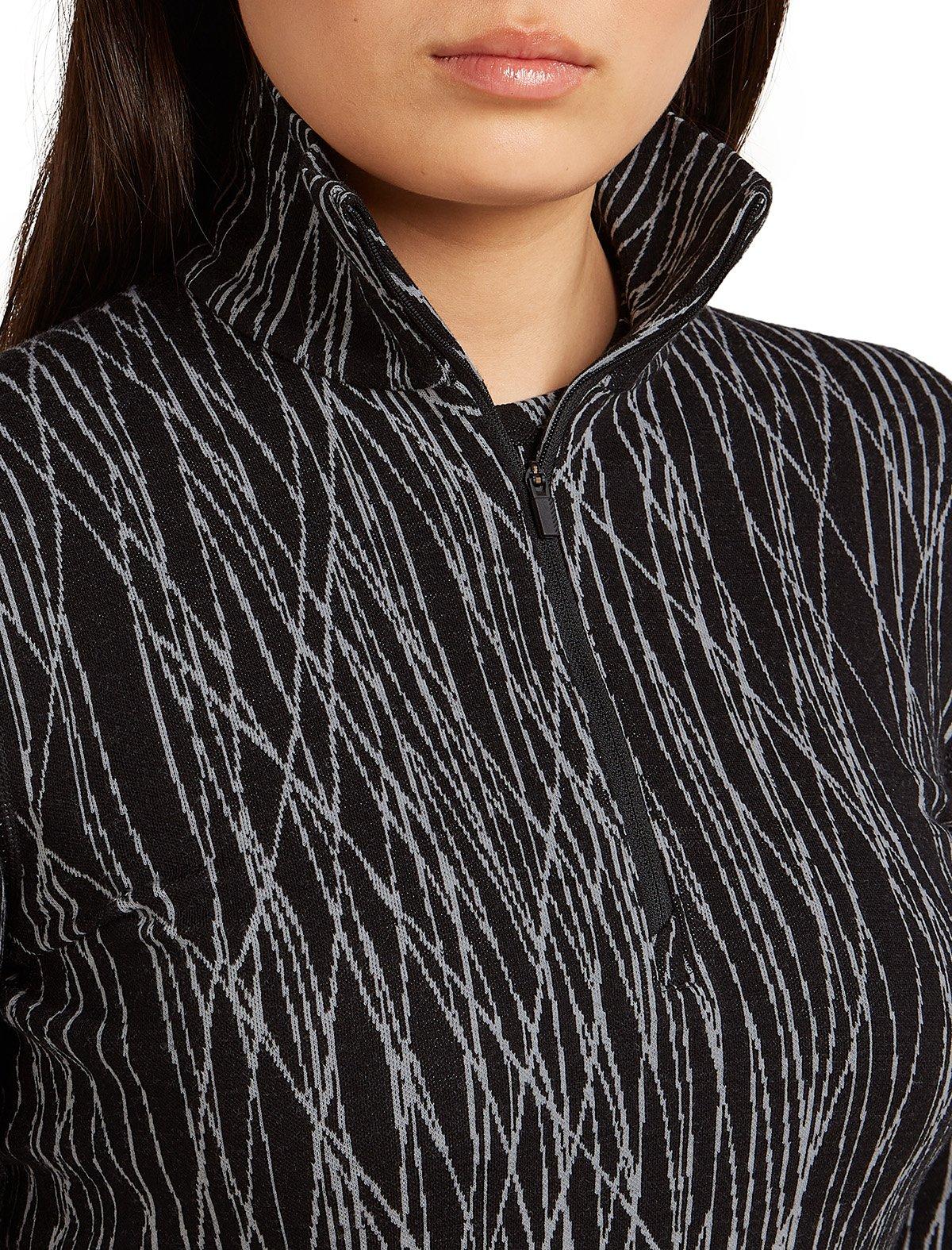 Women's Merino Vertex 260 Long-Sleeve 1/2 Zip Thermal Top - Delta Lines / Black