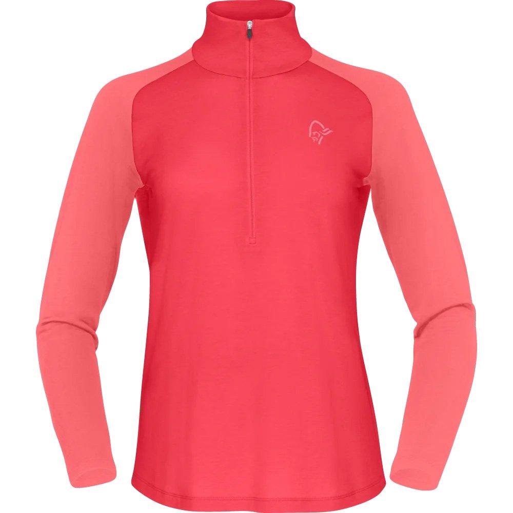Women's Femund PureUll Zip Neck Base Layer - Pink