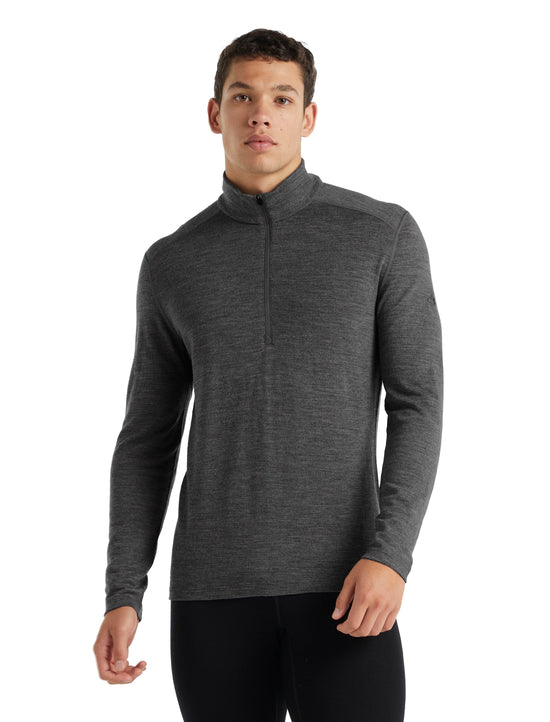 Men's Merino 260 Tech Long Sleeve Half Zip Thermal Top - Gritstone Heather