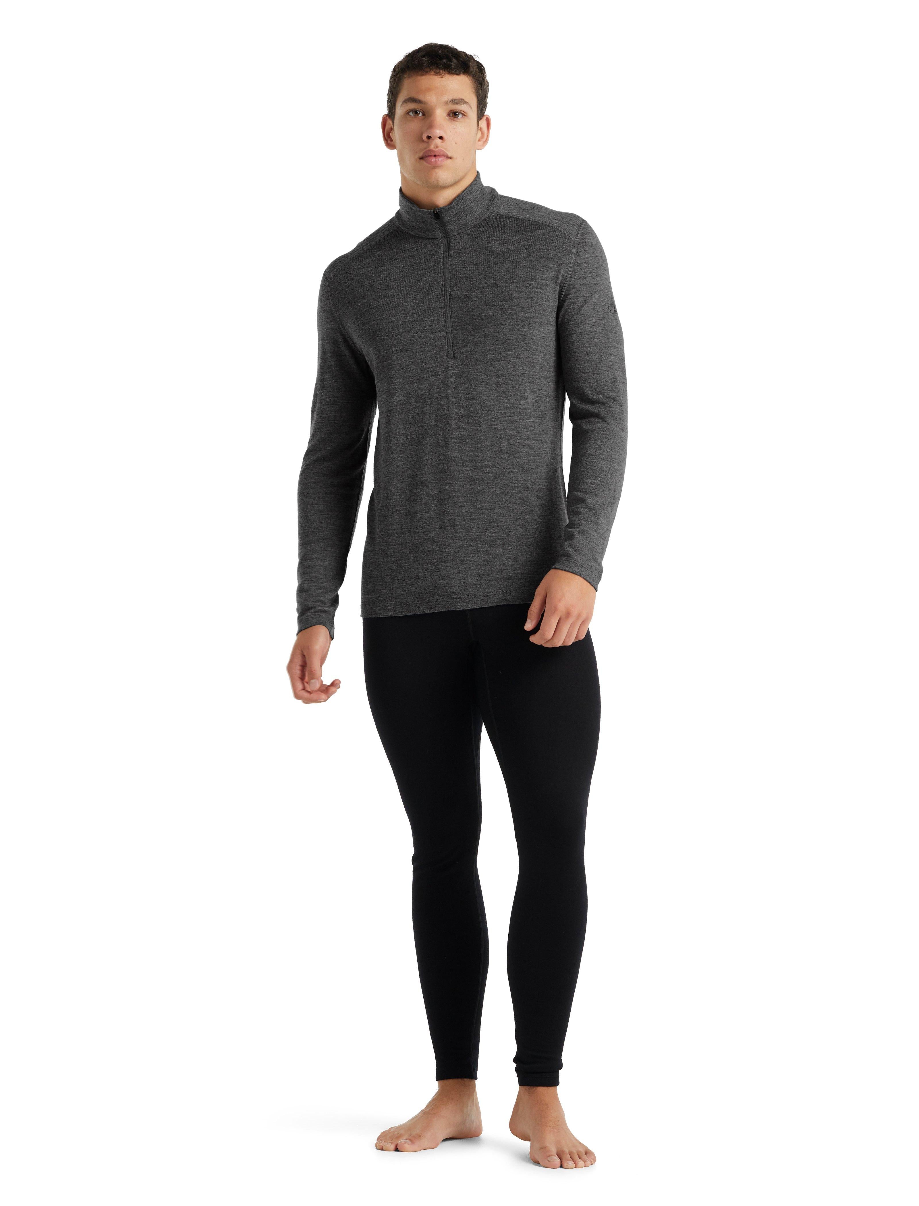Men's Merino 260 Tech Long Sleeve Half Zip Thermal Top - Gritstone Heather