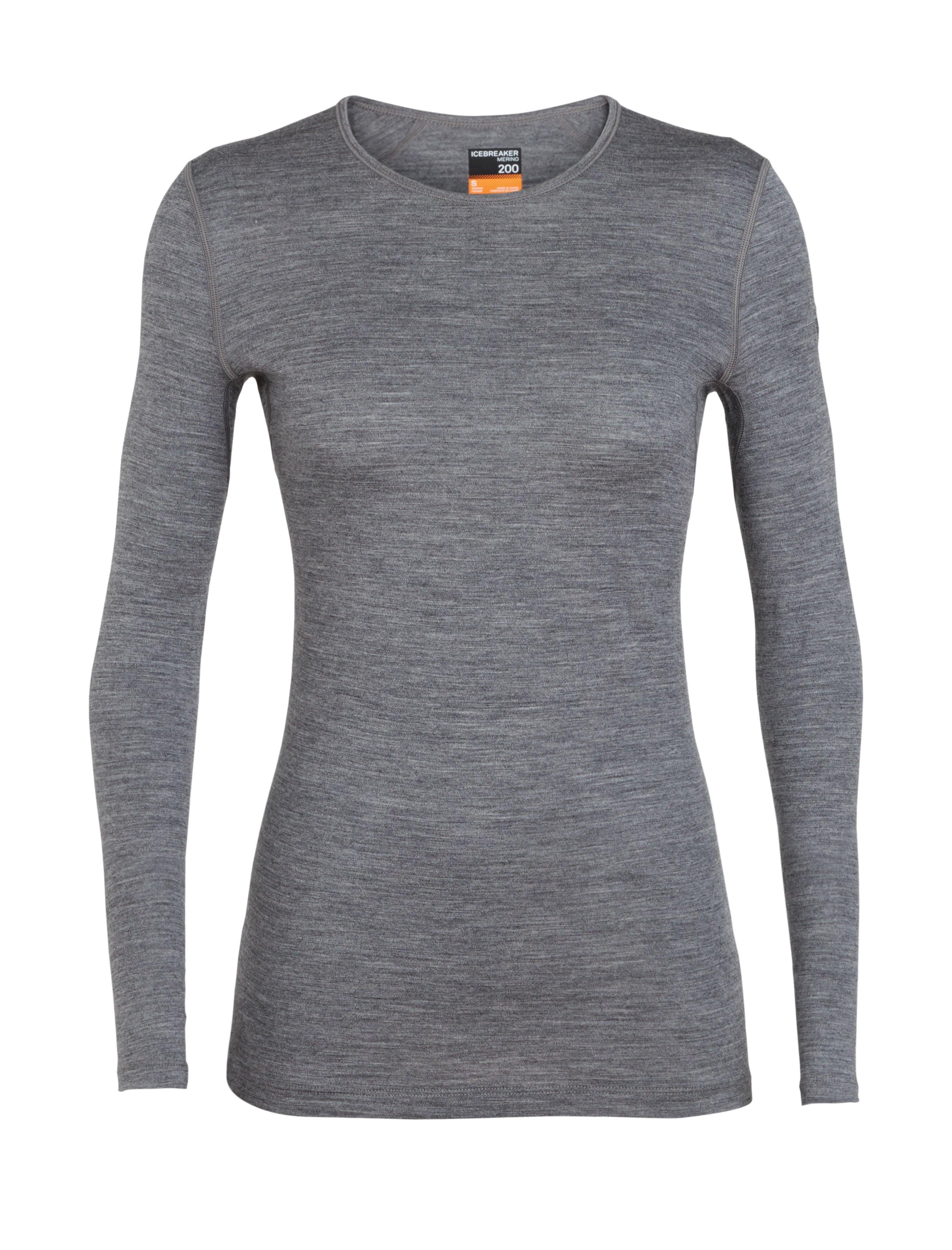 Women's 200 Oasis Long Sleeve Crewe - Gritstone Heather