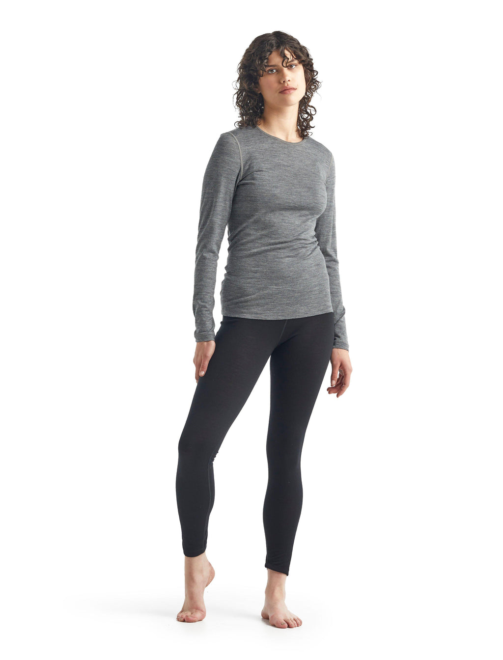Women's 200 Oasis Long Sleeve Crewe - Gritstone Heather