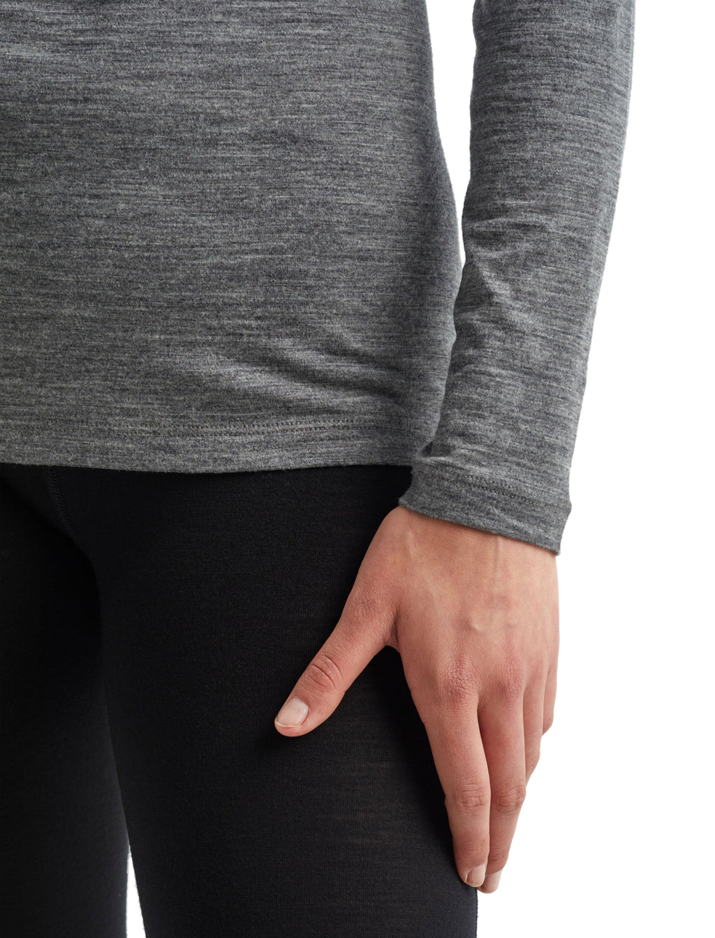 Women's 200 Oasis Long Sleeve Crewe - Gritstone Heather