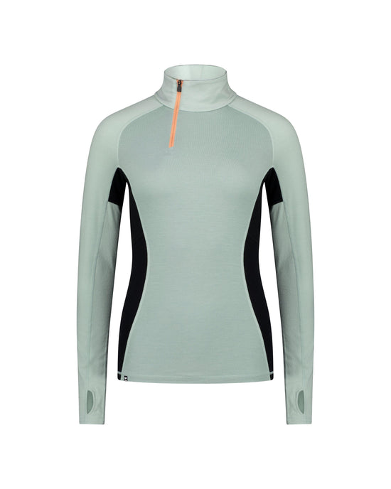 Women's Olympus Merino 1/2 Zip Base Layer - Green