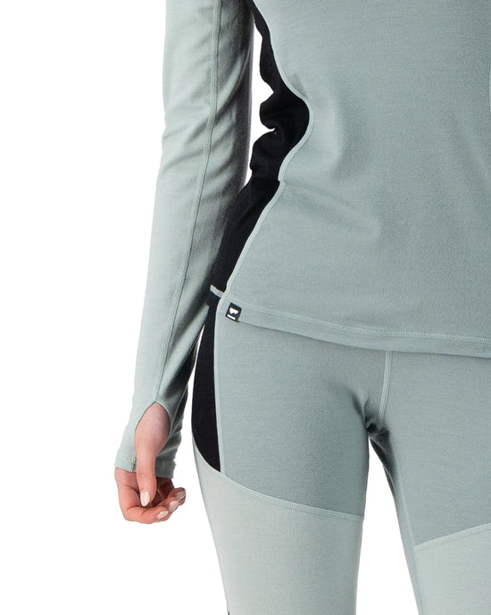 Women's Olympus Merino 1/2 Zip Base Layer - Green