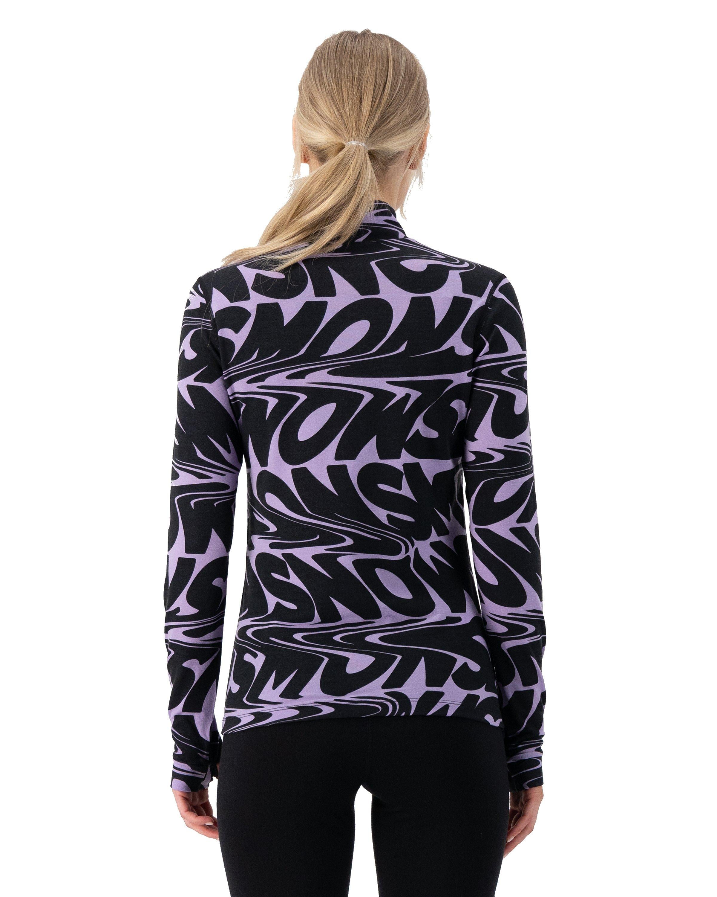 Women's Cascade 200 Flex Mock Neck Base Layer - Black / Purple