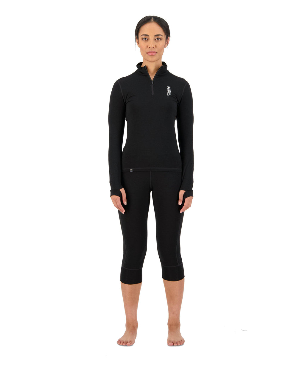 Women's Cascade 200 1/4 Zip Base Layer - Black