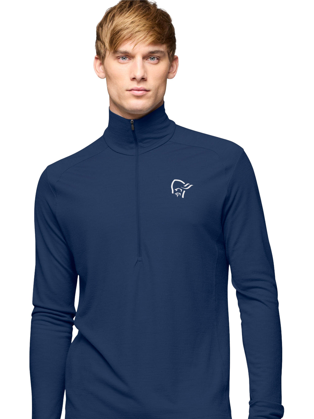 Men's Femund PureUll Zip Neck - Navy