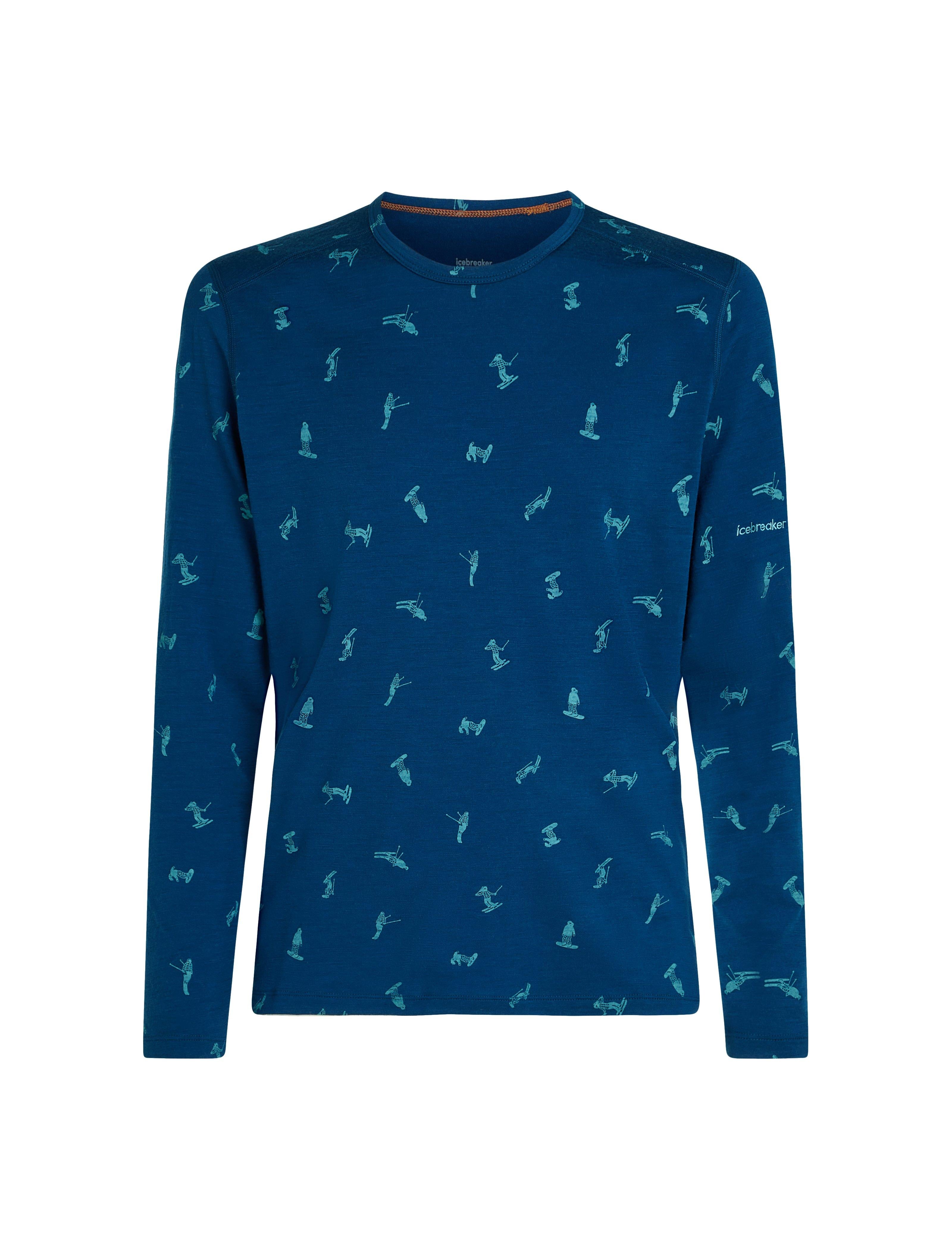 Men's 200 Oasis Long Sleeve Crewe Snow Day - Blue