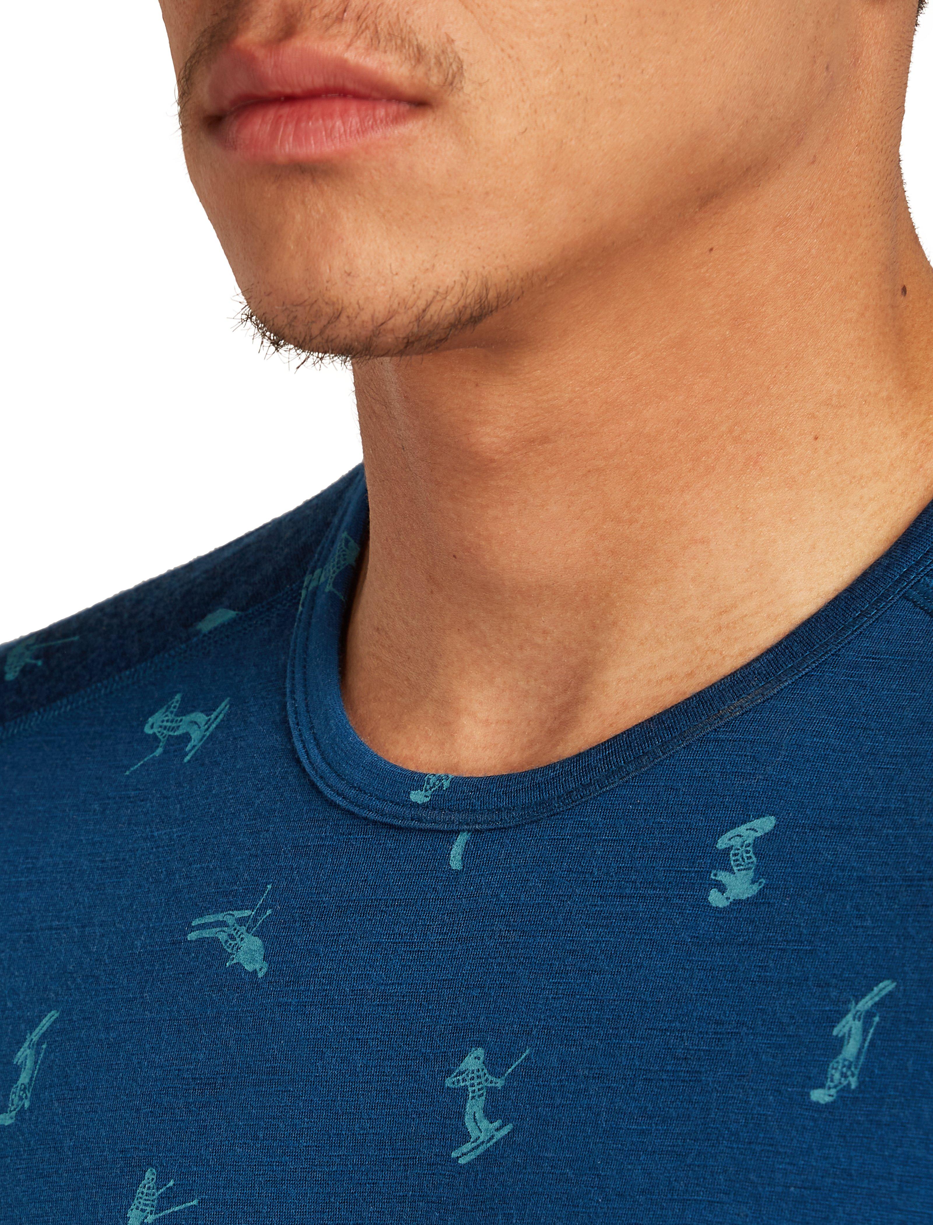 Men's 200 Oasis Long Sleeve Crewe Snow Day - Blue