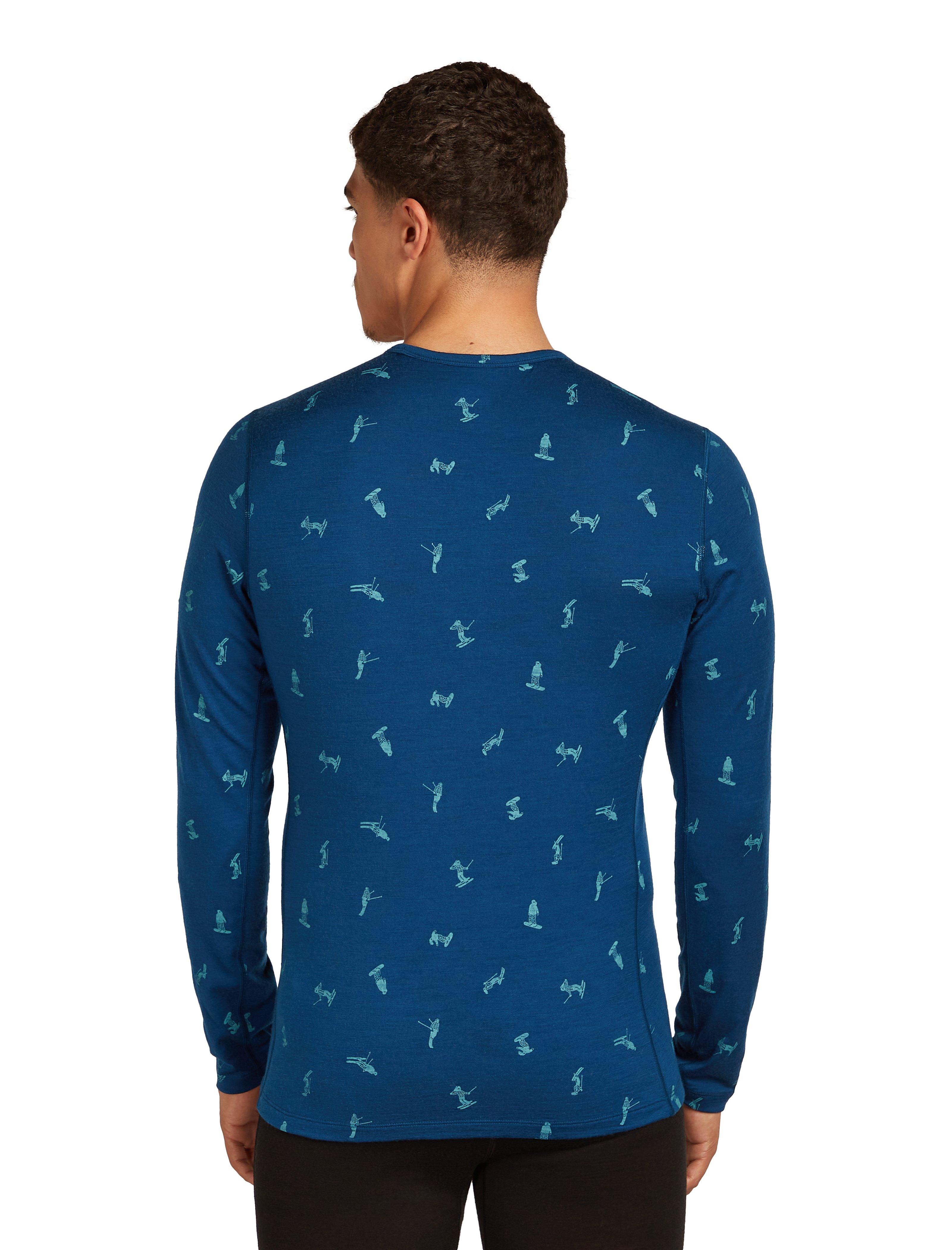 Men's 200 Oasis Long Sleeve Crewe Snow Day - Blue